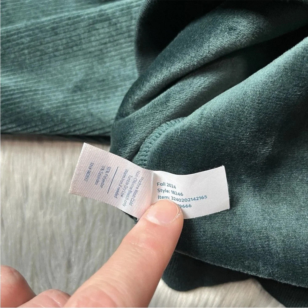 Marine Layer Cord Velour V Neck Sweatshirt Green Gables Size Large